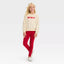 CJ Plain Red Warm Inner Furr Legging 13382