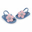Magic Prewalker Pink Flower Denim Blue Soft Bottom Sandals 11066