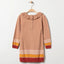 ORCH Embroided Pear Stripes Style Brown Long Sweater Shirt 10905