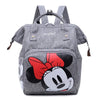 ANL Minnie Face Mummy Baby Travel Diaper Grey Back Pack 11653