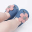 Magic Prewalker Pink Flower Denim Blue Soft Bottom Sandals 11066