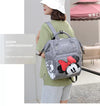 ANL Minnie Face Mummy Baby Travel Diaper Grey Back Pack 11653