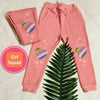 IK Girls Squad Heart Print Pink Fleece Trouser 13378