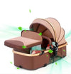 Multifunctional Elite Baby Stroller with European Style Car Cot 3 in 1 Brown 12906