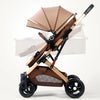 Multifunctional Elite Baby Stroller with European Style Car Cot 3 in 1 Brown 12906
