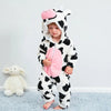 Cow Face Style Furr Warm White Romper 11910