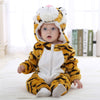 Tiger Face Style Fur Warm Mustard Romper 11908