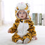 Tiger Face Style Fur Warm Mustard Romper 11908