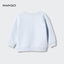 MNG Best Follower Duck Embroided Light Blue Terry Sweatshirt 13408