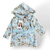 DSNY Bunny Face Warm Furr Fleece Blue BathRobe 13338