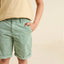 TAO All Over Leaves Printed Floded Bottom Green Shorts 13303