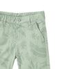 TAO All Over Leaves Printed Floded Bottom Green Shorts 13303