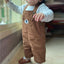 CRT Bear Pockets Dark Brown Cotton Dungaree 11593