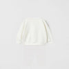 ZR Super Friend Confidence Off White Light Fleece Sweatshirt 13736