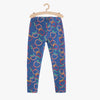 5.10.15 Apple Print Cadet Blue Legging 11333