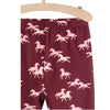5.10.15 Horses Print Maroon Legging 11331