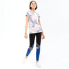 L&S Girls Never Give Up Retro Knee Panel Black Legging 14917