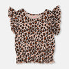 MNG Leopard Print Elastic Waist Top 11292