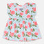 LT Rose Flower Print Aqua Blue Frock 11283