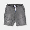 OM Street Ball Play Washed Grey Denim Shorts 11265