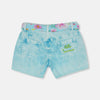 OM Rough Bottom Aqua Dyed Denim Girls Shorts With Belt 11261