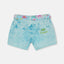OM Rough Bottom Aqua Dyed Denim Girls Shorts With Belt 11261