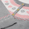 LUP British Design Style Grey Long Sweater Shirt 10913