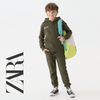 ZR District of Tokyo Style khaki Fleece Hooded Track Suit 13393