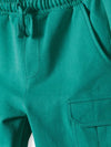 5.10.15 One Sided cagro Pocket Terry Green Shorts 14022