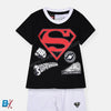 MR Superman Black T-Shirt & White Shorts 8935