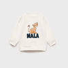 MNG NALA Embroided with print The Lion king Terry Cream Sweatshirt 14252