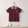 GRD Embroided Lion Logo Dark Maroon Polo Shirt 11105