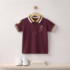 GRD Embroided Lion Logo Dark Maroon Polo Shirt 11105