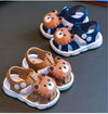 CN Bear Face & Alphabets Brown Soft Sandal 14212