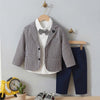 KK Red & Blue Flannel Check 4 Pieces Suiting Set 12589