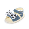 Magic Prewalker Big Dots Bow Denim Soft Bottom Sandals 11062