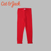 CJ Plain Red Warm Inner Furr Legging 13382