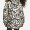 GA Fur Neck Sherpa Inside Warm Leopard Puffer Jacket 12003