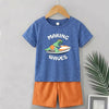 JC Making Waves Print Blue T-Shirt with Orange Shorts 2 Piece Set 14088