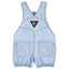 OshKsh Heart Pocket Denim Look Light Weight Cotton Blue Dungaree 11594