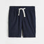 H&M White Cord Plain Navy Blue Cotton Shorts 11181