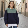 LS Optimist Print Green & Blue Terry Sweatshirt 12833