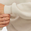 BB Front Embroided Logo Beige Fleece Sweatshirt 13703