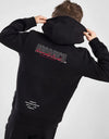 HR Badge Kangroo Pocket Style Black Fleece Hoodie Tracksuit 14262