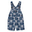 OshKosh Double Fabric Mid Size Blue Check Cotton Dungaree 11563