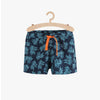 L&S All Over Leaves Print Orange Cord Blue Girls Shorts 11301