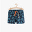 L&S All Over Leaves Print Orange Cord Blue Girls Shorts 11301