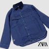 ZR Quilted Warm Washed Two Pocket Denim Jacket 13386