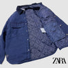 ZR Quilted Warm Washed Two Pocket Denim Jacket 13386