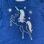 GRG Gold Glitter Stars & Unicorn Navy Blue Baby Girl Top 5102